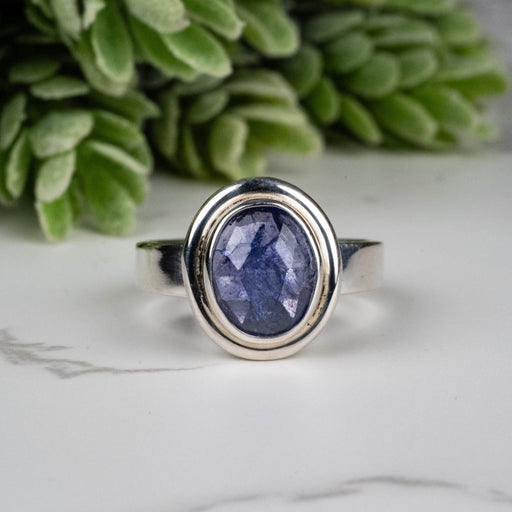 Tanzanite Ring 10x8mm Size 7 - InnerVision Crystals