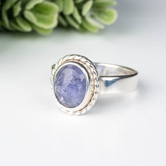 Tanzanite Ring 10x8mm Size 7.5 - InnerVision Crystals