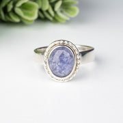 Tanzanite Ring 10x8mm Size 7.5 - InnerVision Crystals