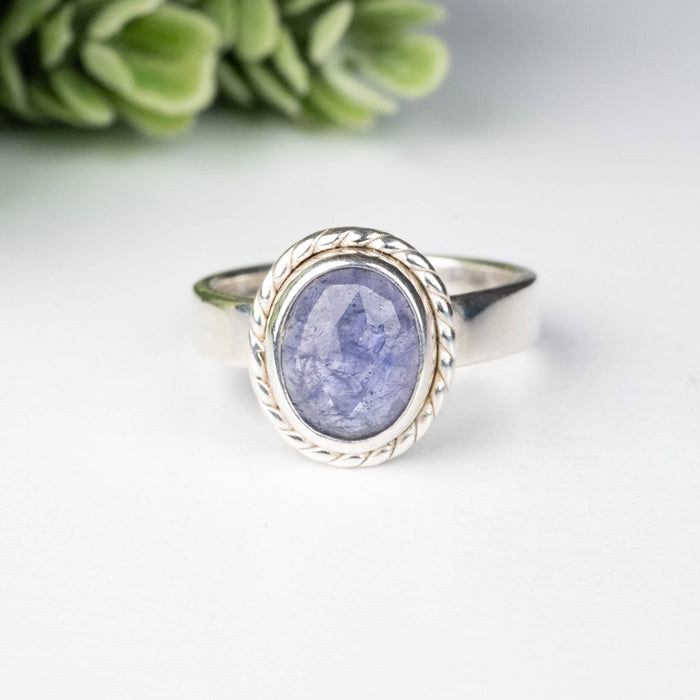 Tanzanite Ring 10x8mm Size 7.5 - InnerVision Crystals