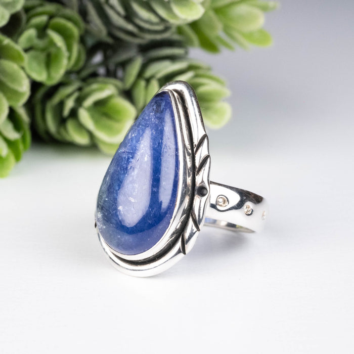 Tanzanite Ring 22x12mm Size 11 - InnerVision Crystals