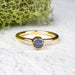 Tanzanite Ring 3.5mm Size 4 .925 Silver + 18k Gold - InnerVision Crystals