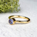 Tanzanite Ring 3.5mm Size 4 .925 Silver + 18k Gold - InnerVision Crystals