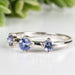 Tanzanite Ring 3mm Size 6 .925 Silver - InnerVision Crystals