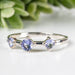 Tanzanite Ring 3mm Size 7 .925 Silver - InnerVision Crystals