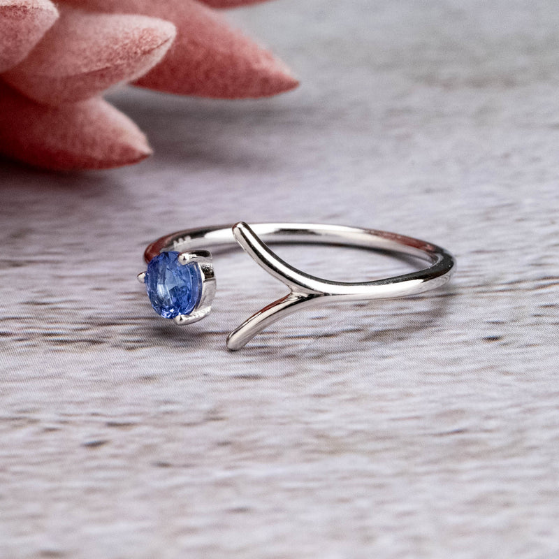Tanzanite Ring 4mm .925 Silver | Choose Size - InnerVision Crystals