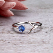 Tanzanite Ring 4mm .925 Silver | Choose Size - InnerVision Crystals