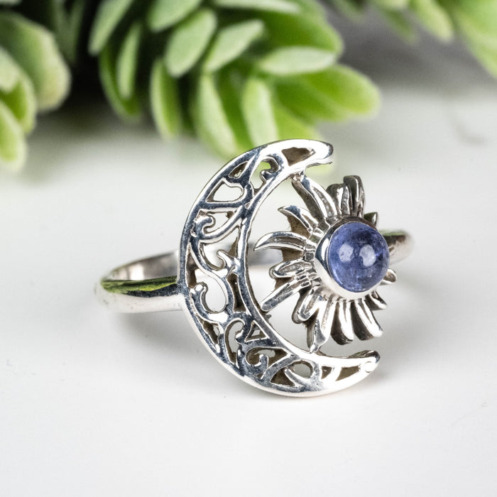 Tanzanite Ring 4mm Size 8 - InnerVision Crystals