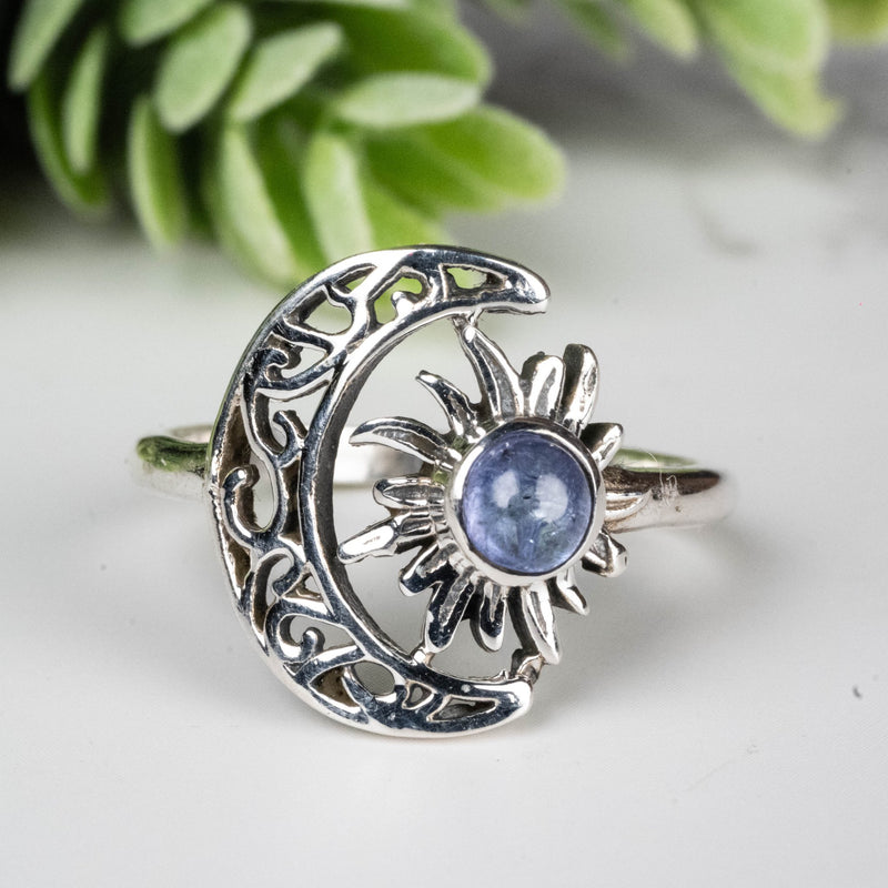 Tanzanite Ring 4mm Size 8 - InnerVision Crystals