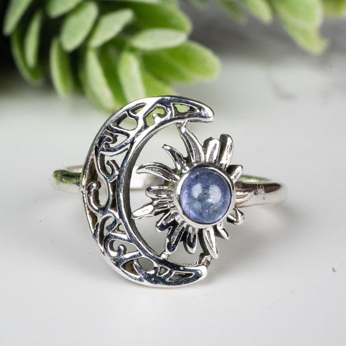 Tanzanite Ring 4mm Size 8 - InnerVision Crystals