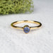 Tanzanite Ring 4mm Size 8 .925 Silver + 18k Gold - InnerVision Crystals