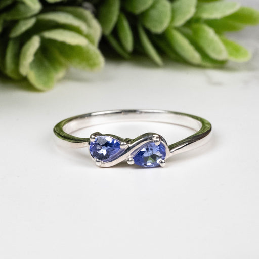 Tanzanite Ring 4x3mm Size 7 - InnerVision Crystals