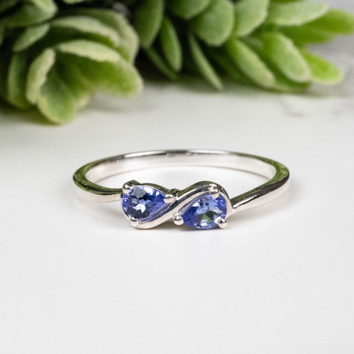 Tanzanite Ring 4x3mm Size 7 - InnerVision Crystals