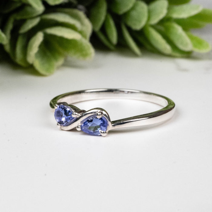 Tanzanite Ring 4x3mm Size 7 - InnerVision Crystals