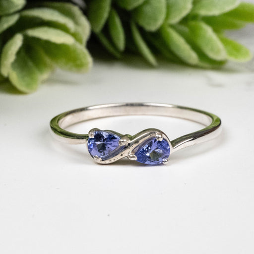 Tanzanite Ring 4x3mm Size 8 - InnerVision Crystals