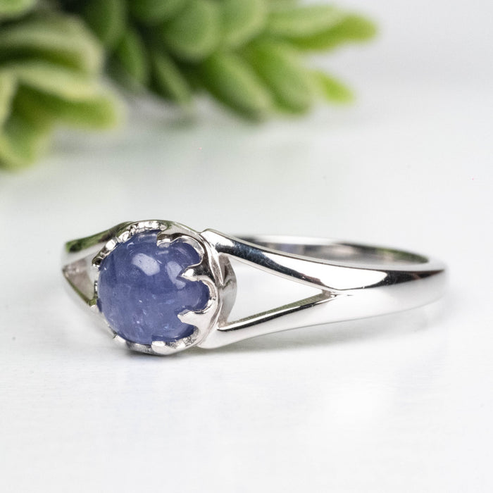 Tanzanite Ring 5.5mm Size 10 .925 Silver - InnerVision Crystals