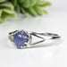 Tanzanite Ring 5.5mm Size 10 .925 Silver - InnerVision Crystals