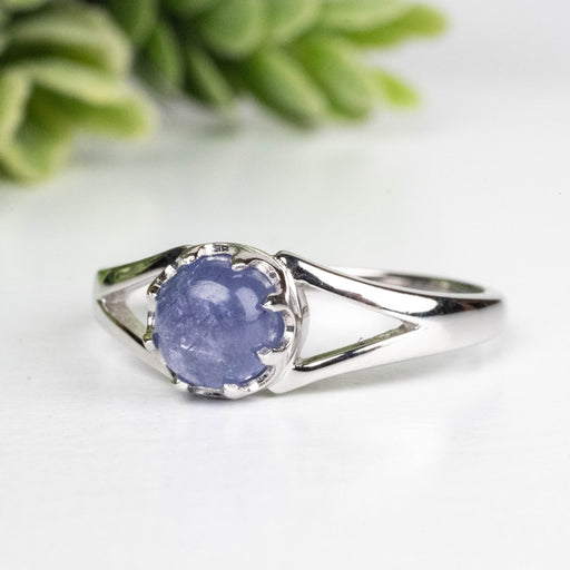 Tanzanite Ring 5.5mm Size 8 .925 Silver - InnerVision Crystals