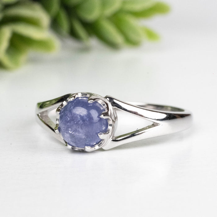 Tanzanite Ring 5.5mm Size 8 .925 Silver - InnerVision Crystals
