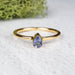 Tanzanite Ring 5x4mm Size 10 .925 Silver + 18k Gold - InnerVision Crystals