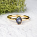 Tanzanite Ring 5x4mm Size 5 .925 Silver + 18k Gold - InnerVision Crystals
