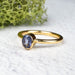 Tanzanite Ring 5x4mm Size 5 .925 Silver + 18k Gold - InnerVision Crystals