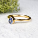 Tanzanite Ring 5x4mm Size 6 .925 Silver + 18k Gold - InnerVision Crystals