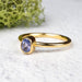 Tanzanite Ring 5x4mm Size 6 .925 Silver + 18k Gold - InnerVision Crystals