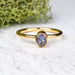Tanzanite Ring 5x4mm Size 6 .925 Silver + 18k Gold - InnerVision Crystals