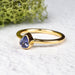 Tanzanite Ring 5x4mm Size 6 .925 Silver + 18k Gold - InnerVision Crystals