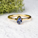 Tanzanite Ring 5x4mm Size 6 .925 Silver + 18k Gold - InnerVision Crystals