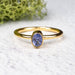 Tanzanite Ring 5x4mm Size 6 .925 Silver + 18k Gold - InnerVision Crystals