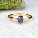 Tanzanite Ring 5x4mm Size 7 .925 Silver + 18k Gold - InnerVision Crystals