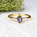 Tanzanite Ring 5x4mm Size 7 .925 Silver + 18k Gold - InnerVision Crystals