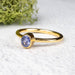 Tanzanite Ring 5x4mm Size 7 .925 Silver + 18k Gold - InnerVision Crystals