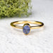 Tanzanite Ring 5x4mm Size 7 .925 Silver + 18k Gold - InnerVision Crystals