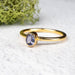 Tanzanite Ring 5x4mm Size 7 .925 Silver + 18k Gold - InnerVision Crystals