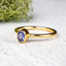 Tanzanite Ring 5x4mm Size 7 .925 Silver + 18k Gold - InnerVision Crystals