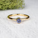 Tanzanite Ring 5x4mm Size 8 .925 Silver + 18k Gold - InnerVision Crystals