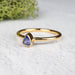 Tanzanite Ring 5x4mm Size 9 .925 Silver + 18k Gold - InnerVision Crystals