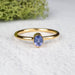 Tanzanite Ring 5x4mm Size 9 .925 Silver + 18k Gold - InnerVision Crystals