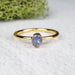 Tanzanite Ring 5x4mm Size 9 .925 Silver + 18k Gold - InnerVision Crystals