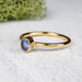 Tanzanite Ring 5x4mm Size 9 .925 Silver + 18k Gold - InnerVision Crystals