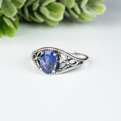 Tanzanite Ring 6.5x5mm Size 6 - InnerVision Crystals