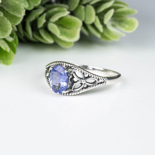 Tanzanite Ring 6.5x5mm Size 7 - InnerVision Crystals
