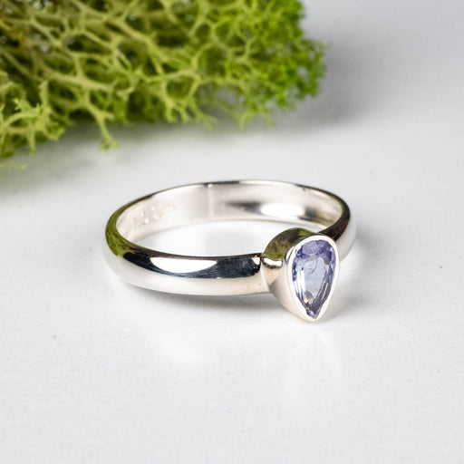 Tanzanite Ring 6x4mm Size 6 .925 Silver - InnerVision Crystals