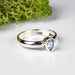 Tanzanite Ring 6x4mm Size 6 .925 Silver - InnerVision Crystals