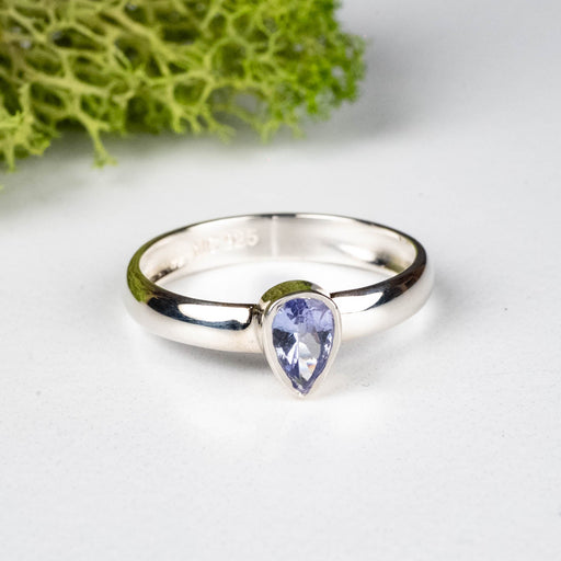 Tanzanite Ring 6x4mm Size 6 .925 Silver - InnerVision Crystals
