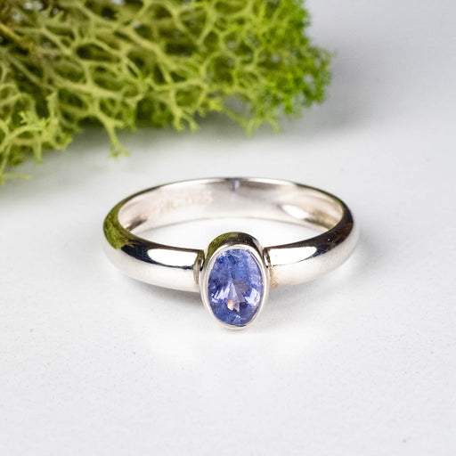 Tanzanite Ring 6x4mm Size 6 .925 Silver - InnerVision Crystals