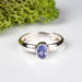 Tanzanite Ring 6x4mm Size 6 .925 Silver - InnerVision Crystals